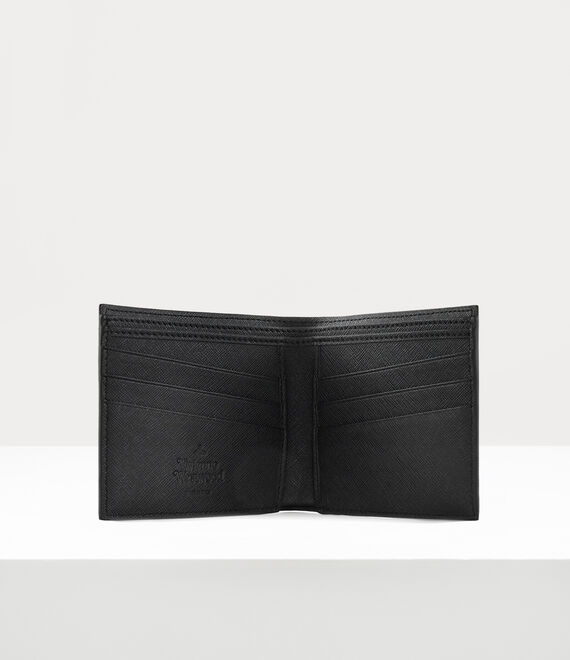 Vivienne Westwood re-jacquard orborama man billfold mini orb black/grey